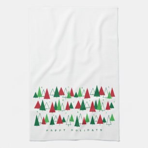 Mid Century Modern Trees Kitchen Towel