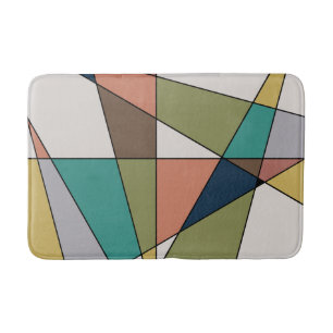 Mid Century Modern Triangle Abstract Bath Mat