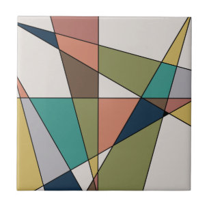 Mid Century Modern Triangle Abstract Tile