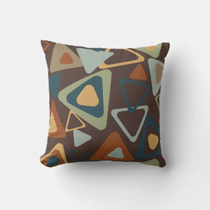 Mid Century Modern Triangles Accent Pillow