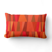 Mid-Century Modern Triangles | fiery orange red