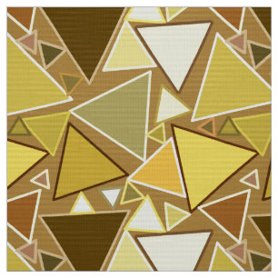 Mid-Century Modern Triangles, Mustard Yellow Fabric