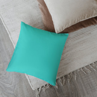 Mid-Century Modern Turquoise Blue Throw Pillow