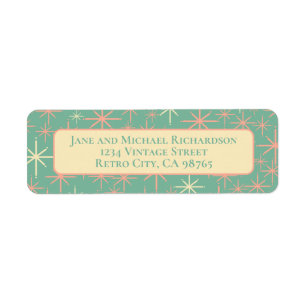 Mid Century Modern Twinkling Atomic Stars Retro 