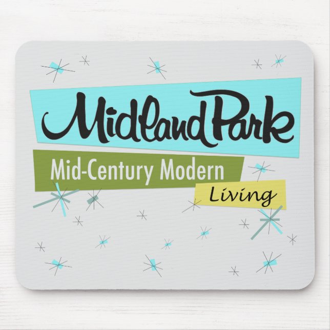 Mid-century Modern Vibe Mouse Pad (Front)
