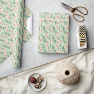 Mid-Century Modern Vintage Christmas Ornament Wrapping Paper