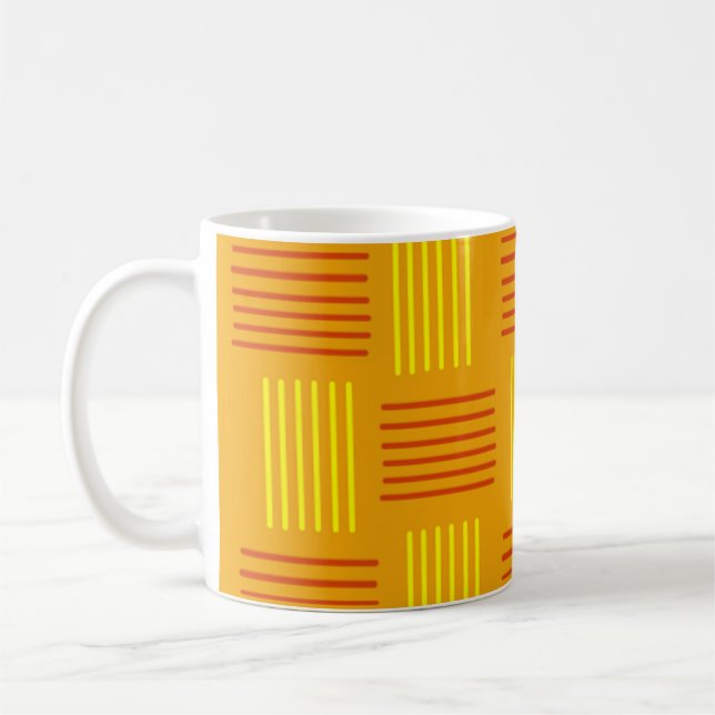 Mid-Century Modern Weave  Coffee Mug (Left)