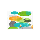 Mid-Century Modern Wrapped Canvas Atomic III