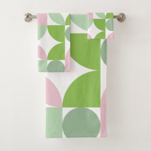 Mid Century Moderne Abstrait 26 rose et vert