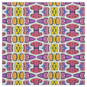 Mid century multicolor seamless fabric pattern