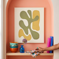 Mid-Century Organic Abstract | Olive Gold