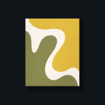 Mid-Century Organic Abstract | Olive Gold No. I Canvas Print<br><div class="desc">Fluid,  interlocking shapes create a sense of rhythmic balance and movement. This curated piece brings a sophisticated,  designer-led aesthetic to modern gallery walls and premium lifestyle essentials.  Portrait orientation recommended.</div>
