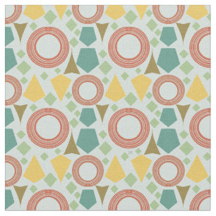 Mid Century Pastel Geometric  Fabric