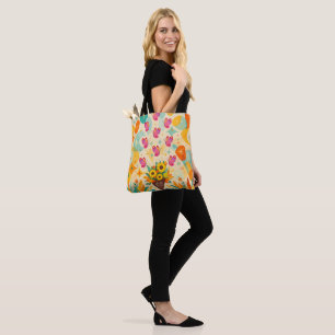 Mid‑Century Petalflight  Tote Bag