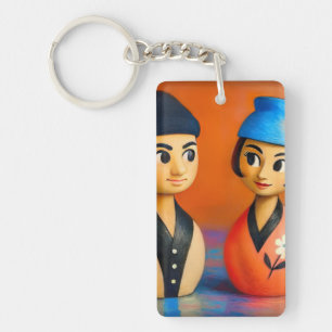 MID-CENTURY POP ART. KEYCHAIN