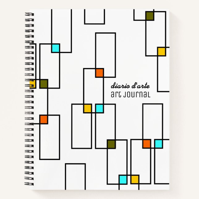 Mid Century rectangles Notebook (Front)