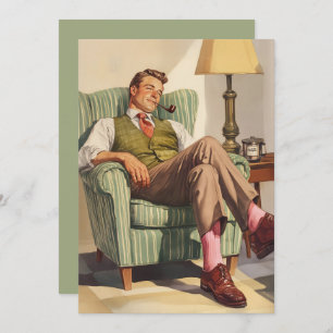 Mid-Century Relaxation: A Gentleman’s Repose Invitation