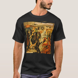 Mid Century Retro 50s Halloween Martini Party T-Shirt