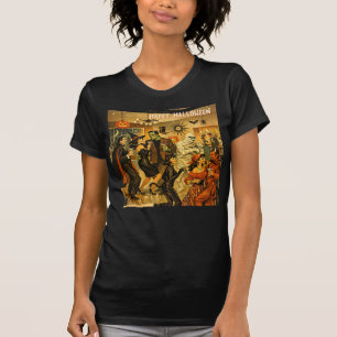 Mid Century Retro 50s Halloween Martini Party T-Shirt