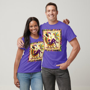 Mid Century Retro 60s Mardi Gras Martini Woman T-Shirt