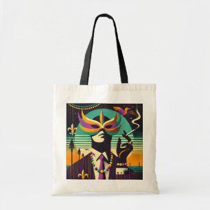 Mid Century Retro 60s Mardi Gras The Smoking Man Tote Bag