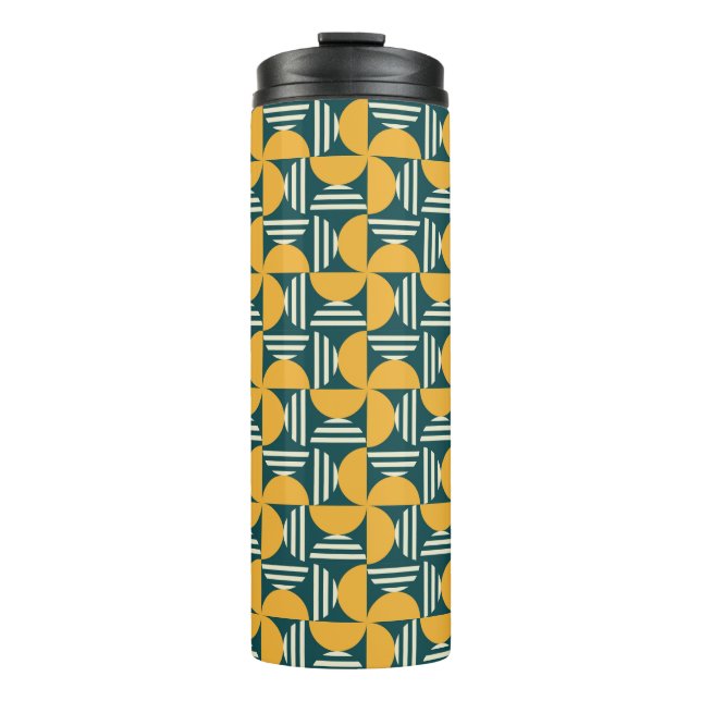 Mid Century Retro Abstract Thermal Tumbler (Front)