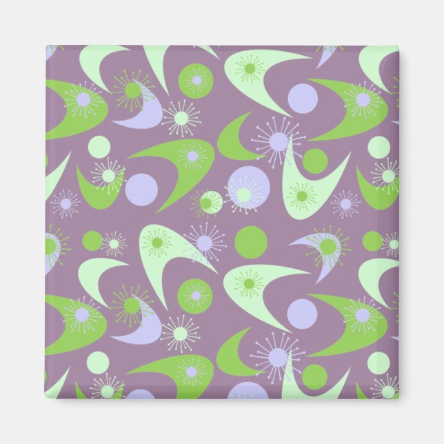 Mid Century Retro Boomerangs Magnet (Front)