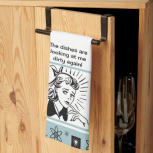 Mid-century retro dish towel