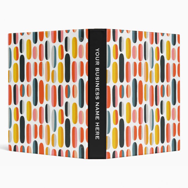 Mid Century Retro Geometric Abstract Pattern Binder (Background)