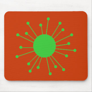Mid Century Retro Starburst Mouse Pad