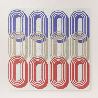 Mid Century Retro Style Pattern Print Jigsaw Puzzle