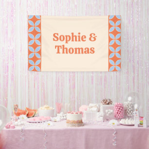 Mid Century Retro Wedding Banner