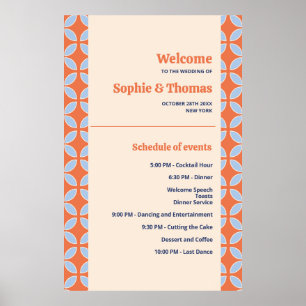 Mid Century Retro Wedding Poster