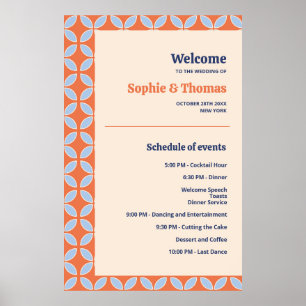 Mid Century Retro Wedding Poster