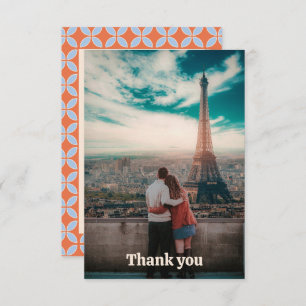 Mid Century Retro Wedding Thank You Card