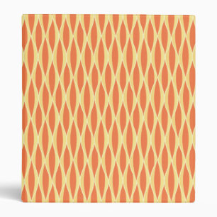 Mid-Century Ribbon Print - orange and yellow Binder