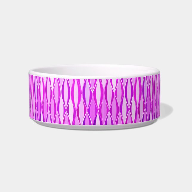 Mid-Century Ribbon Print - orchid and violet Bowl (Left)