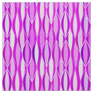 Mid-Century Ribbon Print - orchid and violet Fabric