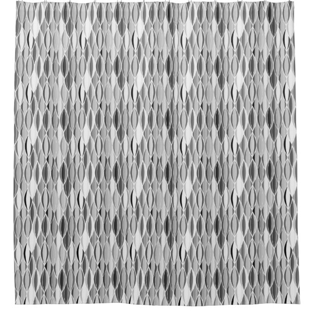 Mid-Century Ribbon Print - shades of grey / grey (Front)