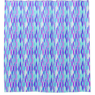 Mid-Century Ribbon Print - violet and aqua