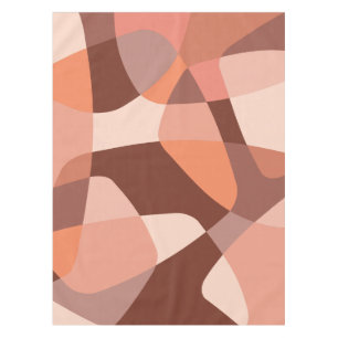Mid Century Rock Layers Salmon Pink Tablecloth