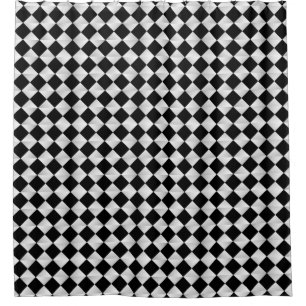 Mid-Century Satin Diamonds - black and white