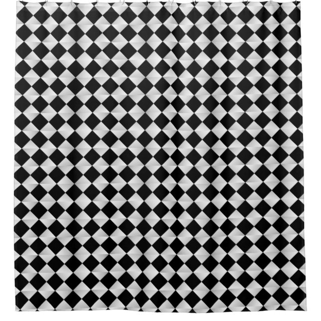 Mid-Century Satin Diamonds - black and white (Front)