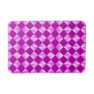 Mid-Century Satin Diamonds - violet and purple Bath Mat