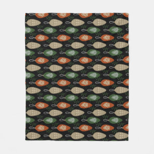 Mid Century Scandinavian Ornaments Fleece Blanket