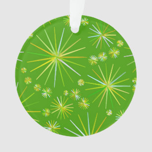 Mid Century Sputnik pattern, Olive Green Ornament