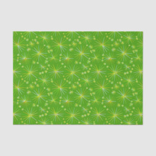 Mid Century Sputnik pattern, Olive Green Tissue Paper