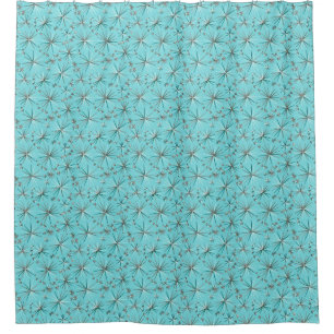 Mid Century Sputnik pattern, Robin's Egg Blue