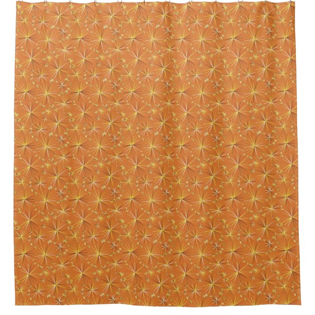 Mid Century Sputnik pattern, Terracotta (Front)