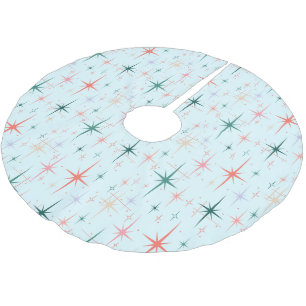 Mid-Century Starburst Christmas Tree Skirt - Blue